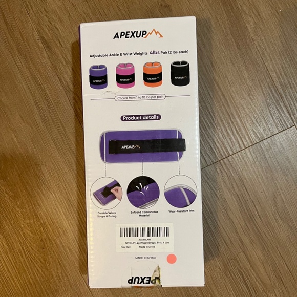NWT APEXUP Adjustable and Soft Ankle & Wrist Weights/4 pounds pair - Picture 2 of 4